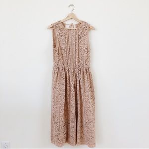 Zara pale rose lace dress